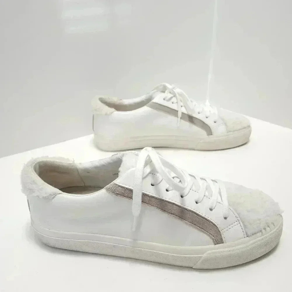 Madewell Womens Fashion Sneakers Size 10 White Sherpa - Picture 2 of 7